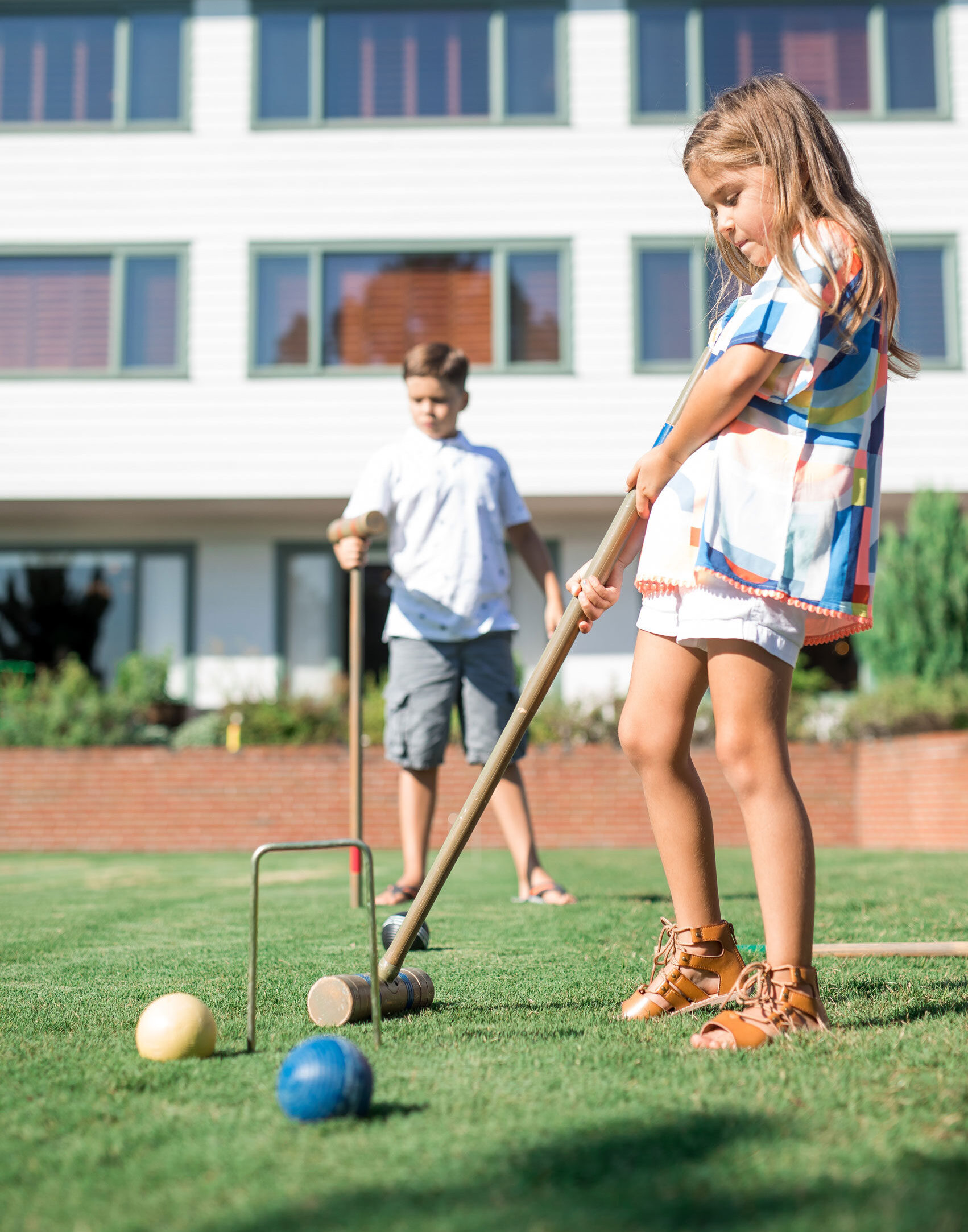 Croquet with the kids
