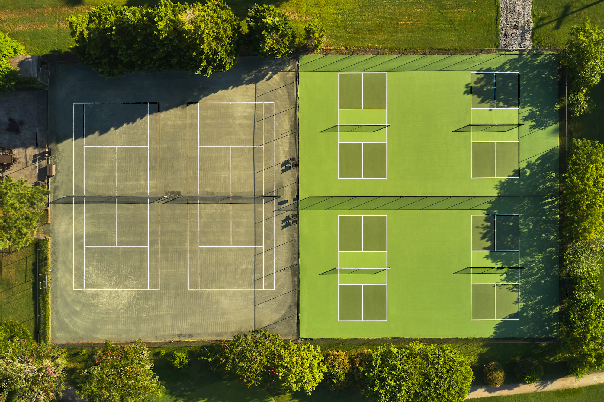 Tennis and Pickleball courts at the Tides Inn